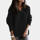 Clara - Warmer Langärmelig Halber Reißverschluss Pullover