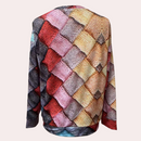 Walda - Lässiger Rundhals Pullover mit langen Ärmeln und stylischem Drucken