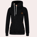 Gisela - Langärmelig Kapuze Pullover Mit Reissverschluss
