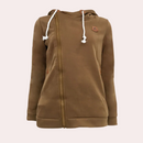 Gisela - Langärmelig Kapuze Pullover Mit Reissverschluss