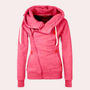 Gisela - Langärmelig Kapuze Pullover Mit Reissverschluss