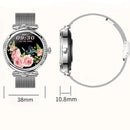 GlamTech - Luxus Diamanten Zifferblatt Multifunktional Runde Smart Uhren