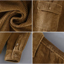 Felix - Lässig Langärmelig Kordhemd Mit Taschen