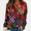 Walda - Lässiger Rundhals Pullover mit langen Ärmeln und stylischem Drucken