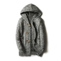 Alwin - Warme langärmelige Gestrickt Kapuze Jacke mit Taschen