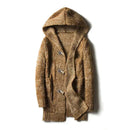 Alwin - Warme langärmelige Gestrickt Kapuze Jacke mit Taschen
