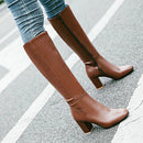 Marlene – Modischer Kniestiefel mit seitlichem Reißverschluss und sicherem Absatz