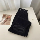 Yalina - Locker geschnittene hochtaillierte Hose mit weitem Bein und Taschen