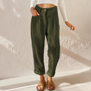 Yuna - Lässige Hose mit hoher Taille lockerer Passform und geraden Beinen