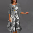 Zwena - Lässiges Kleid mit Blumendruck und Rundhalsausschnitt