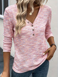 Hira – Lässiges Langarmshirt mit V-Ausschnitt