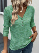 Hira – Lässiges Langarmshirt mit V-Ausschnitt