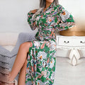 Elena – Schickes Langarmkleid Mit Blumenprint