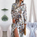 Elena – Schickes Langarmkleid Mit Blumenprint