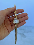 Helene – Wasserdichte Uhr mit quadratischem Zifferblatt und verstellbarem Armband