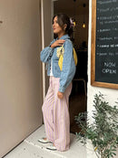 Lina - Langärmelig Denim Jacke Mit Taschen