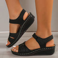 Monika - Verstellbare Träger Sandalen mit offener Spitze und gepolsterter Sohle