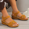 Monika - Verstellbare Träger Sandalen mit offener Spitze und gepolsterter Sohle