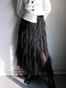 Selina - Modischer Rock mit hoher Taille und Rüschenbesatz