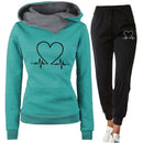 Ava - Warmer Langärmelig Kapuzenpulli Mit langen Hosen joggingSatz