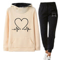 Ava - Warmer Langärmelig Kapuzenpulli Mit langen Hosen joggingSatz