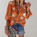 Jasmina – Bluse mit Blumenmuster langen Ärmeln und Knopfdetail