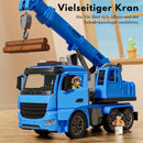 LiftMaster - Crane Truck Spielzeug Robustes Baufahrzeug mit realistischen Geräuschen und beweglichem Kran