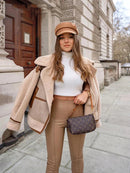 Juno - Bequem  Langärmelig Kunstpelz Jacke