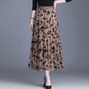 Sabine - Eleganter floraler Midirock mit hoher Taille und lockerer Passform