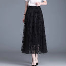 Sabine - Eleganter floraler Midirock mit hoher Taille und lockerer Passform