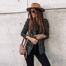 Adia - Stilvoller Doppelreihiger Karierter Blazer
