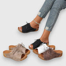 Gesine - Bequeme Vintage Sandalen mit offener Zehenpartie und rutschfester Sohle