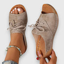 Gesine - Bequeme Vintage Sandalen mit offener Zehenpartie und rutschfester Sohle