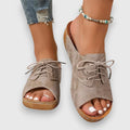 Gesine - Bequeme Vintage Sandalen mit offener Zehenpartie und rutschfester Sohle