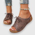 Gesine - Bequeme Vintage Sandalen mit offener Zehenpartie und rutschfester Sohle
