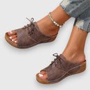 Gesine - Bequeme Vintage Sandalen mit offener Zehenpartie und rutschfester Sohle