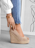 Selena - Lässig Rutschfest Wildleder Keil Absätze Schuhe