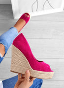 Selena - Lässig Rutschfest Wildleder Keil Absätze Schuhe