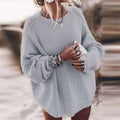 Marie - Überdimensionale Langarm Pullover mit Rundhalsausschnitt