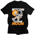 Leo - Lässiges Kurzarm-T-Shirt mit Mond-Druck