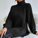 Luisa - Warmer Langärmelig Gestrickt Rollkragenpullover