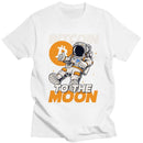 Leo - Lässiges Kurzarm-T-Shirt mit Mond-Druck