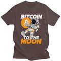 Leo - Lässiges Kurzarm-T-Shirt mit Mond-Druck