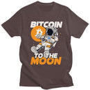 Leo - Lässiges Kurzarm-T-Shirt mit Mond-Druck