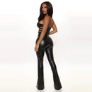 Emily – Schlanke Passform Schlaghose mit hoher Taille und Schlitzdetail