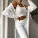 Carina - Dreiteiliges Fleece Jogging Set mit Jacke Hose und Shirt für Komfort