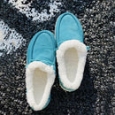 Freya - Luxuriöse Pelz gefütterte flache Schuhe mit rutschfester Sohle