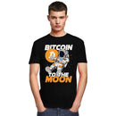 Leo - Lässiges Kurzarm-T-Shirt mit Mond-Druck