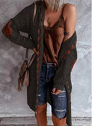 Hilda - Langärmelig Gestrickte Strickjacke Mit Kapuze