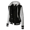 Katrin - Lässige Langärmelig Kapuze Jacke Mit Knöpfen